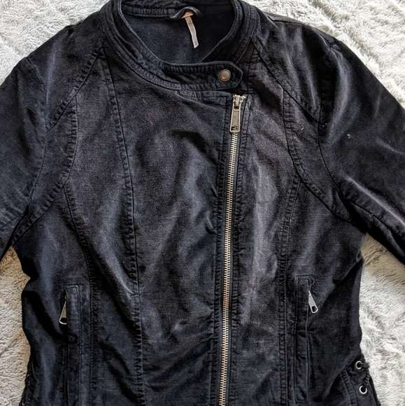 Free People Lacey Velvet Moto Jacket - Picture 6 of 6